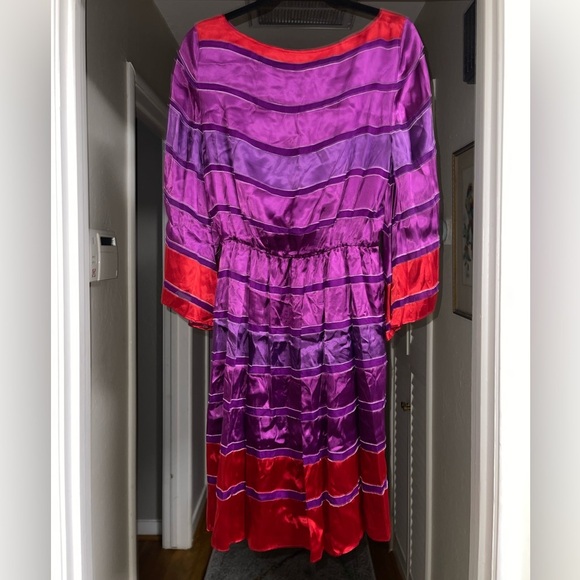 Alice + Olivia Purple and Red Silk Blend Dress EUC - Picture 2 of 5